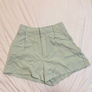 Zara Light Green Women's Shorts